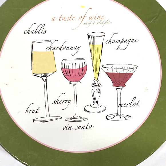 Rosanna Studio boxed plate set wines cocktails canape party buffet salad plates - Picture 7 of 9